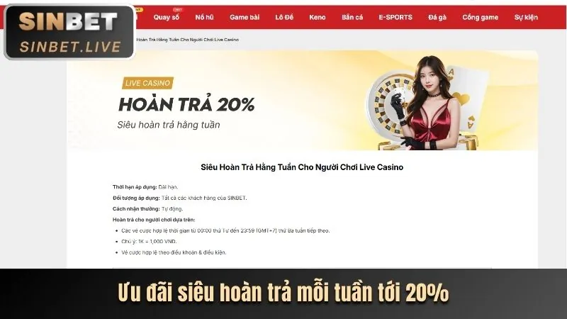 Hoàn trả không giới hạn 99 vin